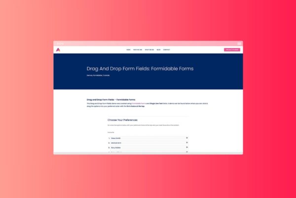 Drag and Drop Form Fields - Formidable Forms