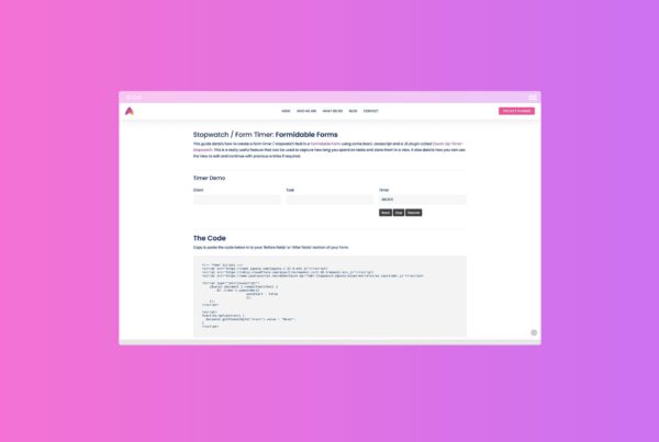 Form Stopwatch Timer Field