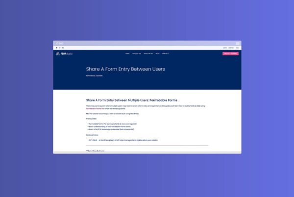 Formidable Forms - Share an Entry Between Users