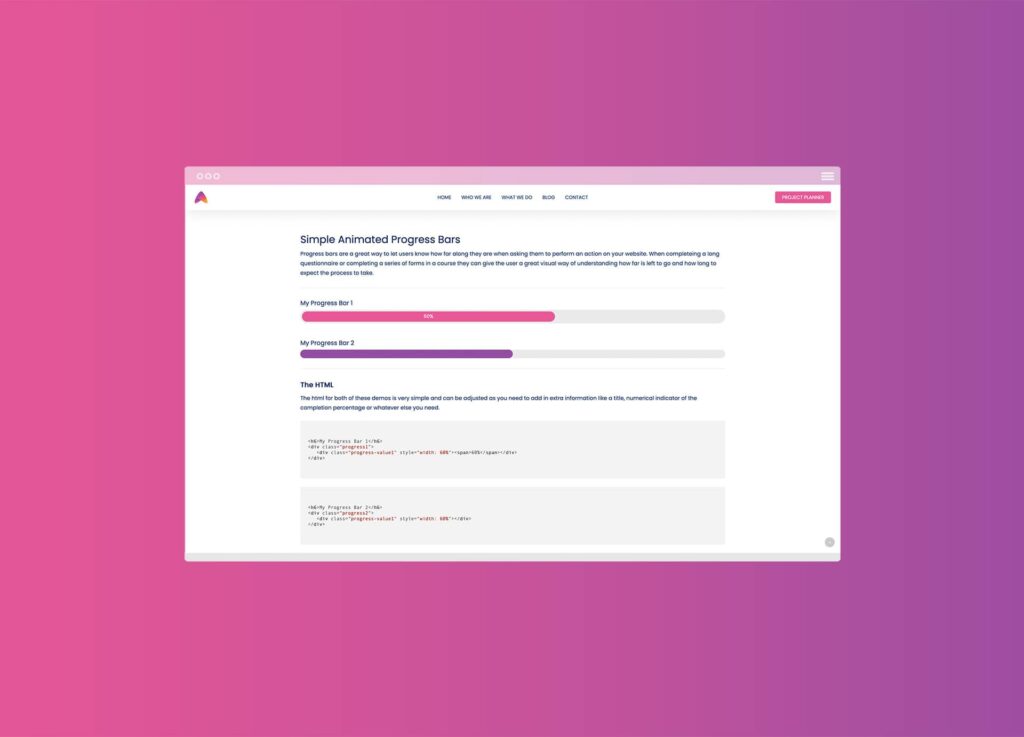 CSS Animated Progress Bars