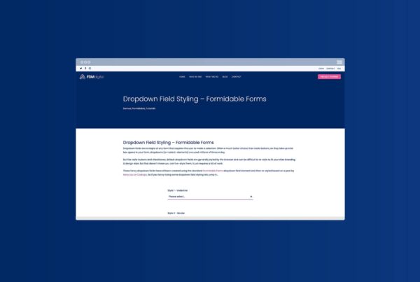 Dropdown Field Styling - Formidable Forms